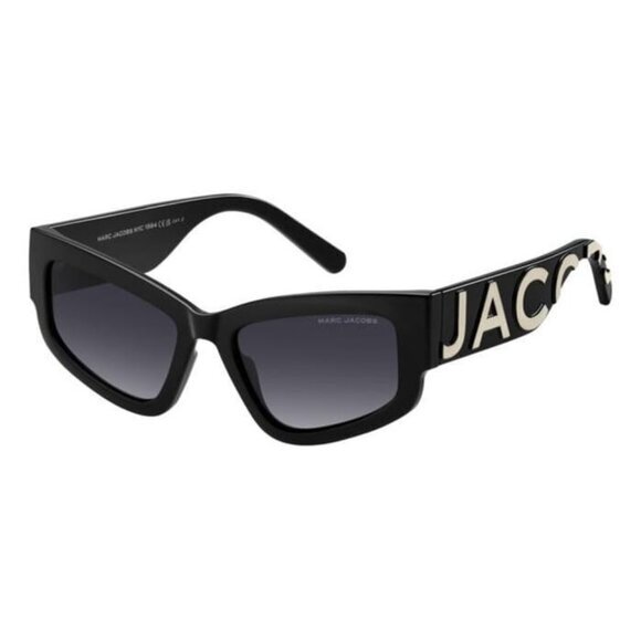 A0565Z New MARC JACOBS Black Cat Eye Marc 796/S 0WM9O Sunglasses Women - Picture 1 of 4